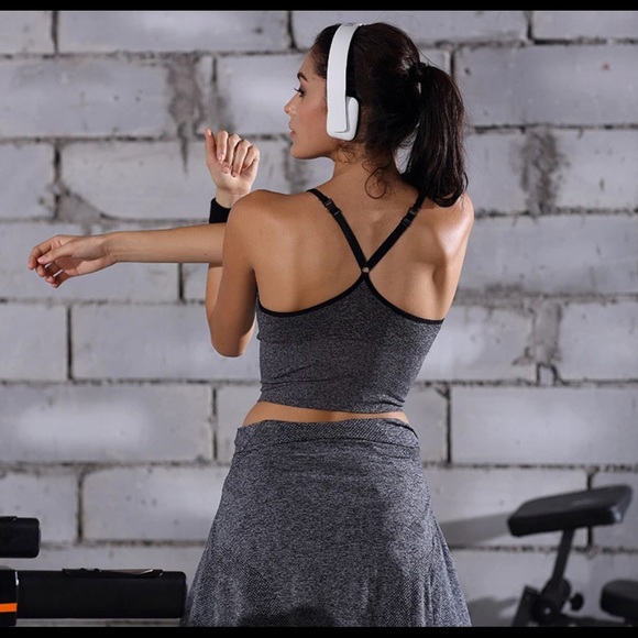 3/$15 Black Sports Bra Crop Top Gym Exercise Yoga - Picture 6 of 8